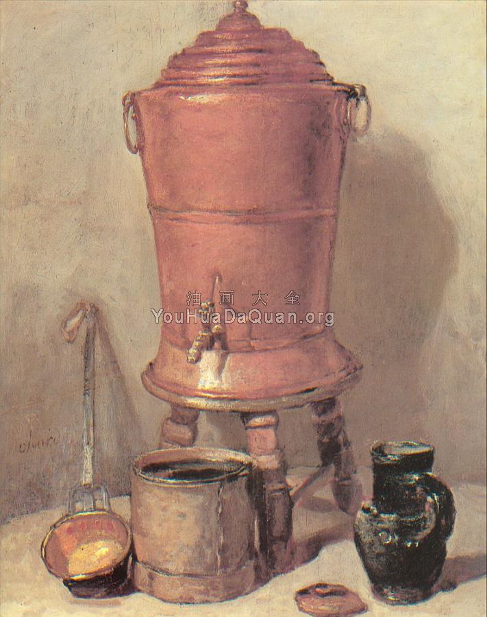 The Copper Water Urn - 让·巴蒂斯特·西梅翁·夏尔丹